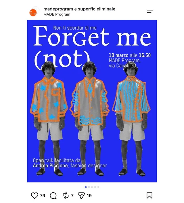 Instagram post “Forget me (not)” designed for MADE Program