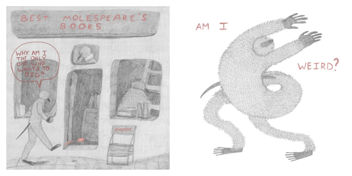 Spread: the Best Molespeare’s Books shop and “Am I weird?”