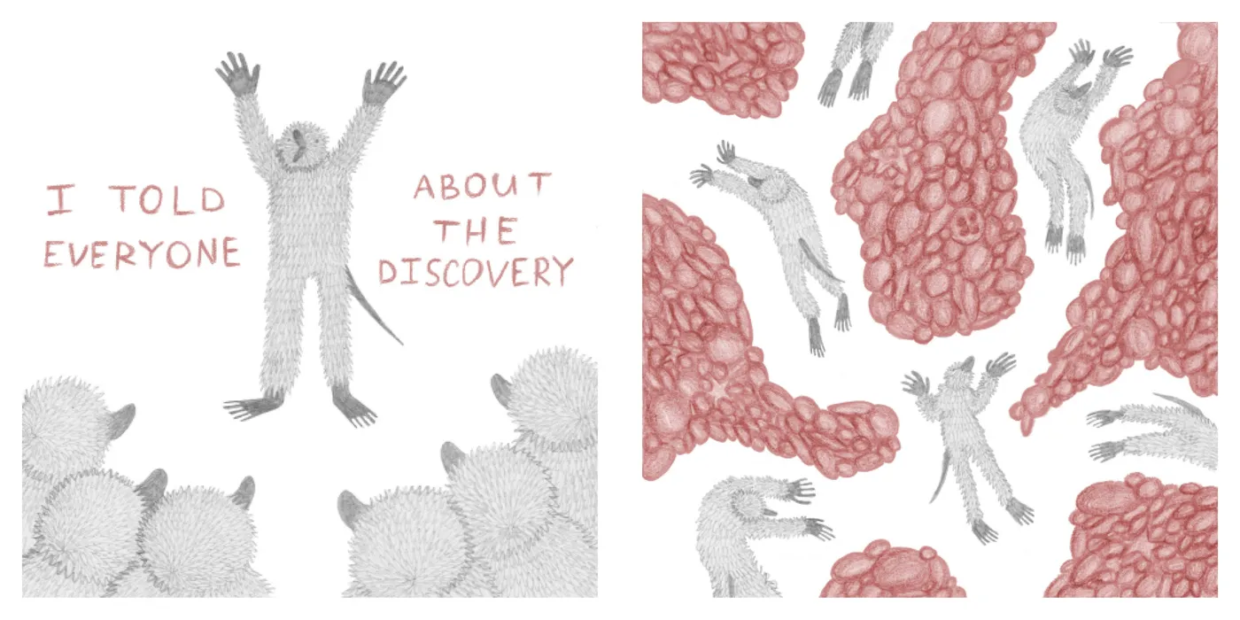 Spread: “I told everyone about the discovery”